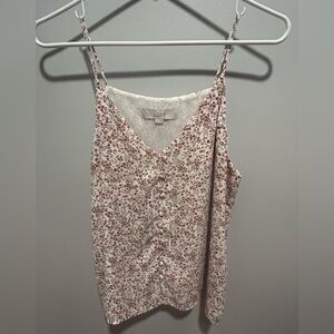 The Loft Floral Covered Button Strappy Cami